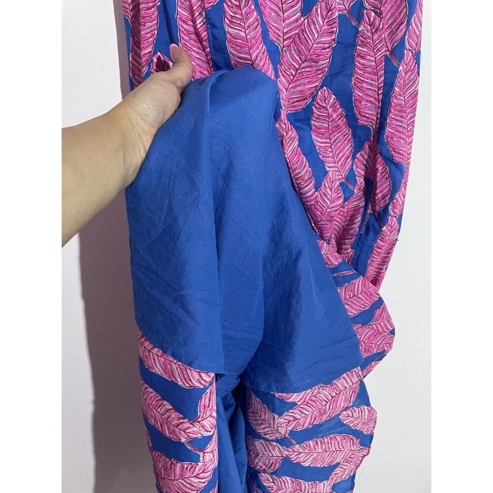 Vineyard Vines Dress 6 Tropical Leaf Maxi Cottagecore Feminine Beachy Resort - Picture 5 of 12